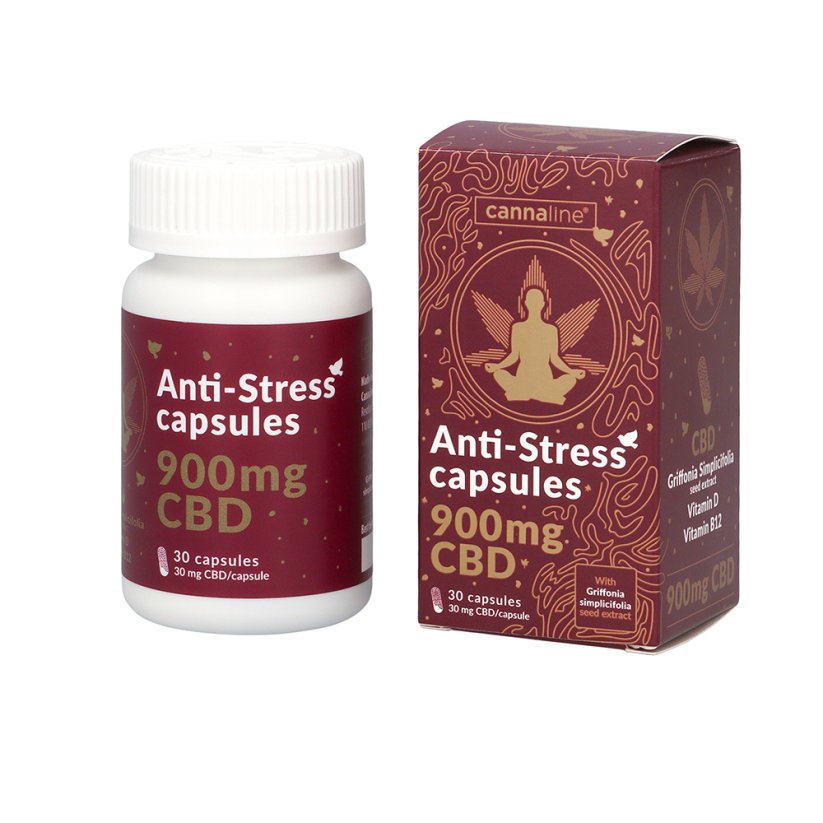 Cannaline CBD kapsule proti stresu - 900 mg CBD, 30 x 30 mg
