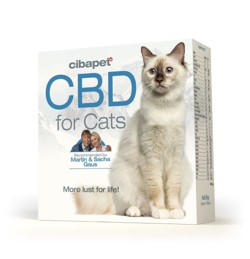 Cibapet Pastillas de CBD para gatos 100 comprimidos, 130 mg de CBD