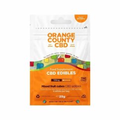 Orange County CBD Kocke, mini zgrabi torbo, 100 mg CBD, 6 kosov, 25 g
