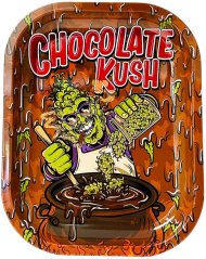 Best Buds Bandeja de metal para liar Chocolate Kush, pequeña, 14x18 cm