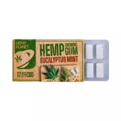Hemp Planet ユーカリ風味のヘンプチューインガム、CBD 17 mg、17g