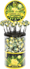 Pirulitos de Cannabis Lemon Haze – Recipiente de Exibição (100 Pirulitos)