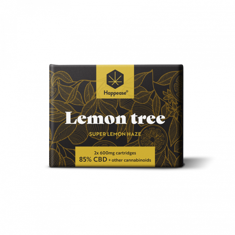 Happease Lemon Tree cartridge 1200 mg, 85% CBD, 2 pcs x 600 mg