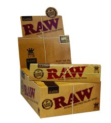 Raw Papers Classic King Size Slim papírok, 110 mm, 50 pcs per doboz