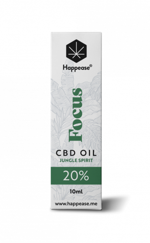 Happease Fokusas CBD Alyva Džiunglių dvasia, 20 % CBD, 2000 mg, 10 ml