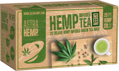 Trà xanh Astra Hemp 25 mg Dầu gai dầu (Hộp 20 túi trà)