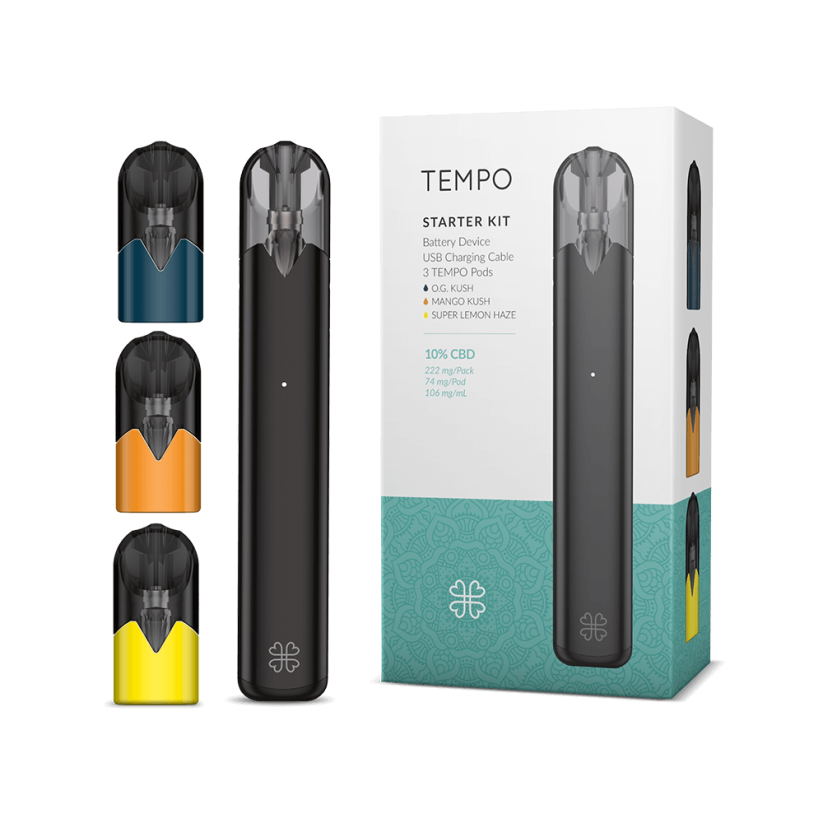 Harmony Tempo Iniciando Kit Caneta Vape + Cartuchos, 318 mg CDB, 3 peças