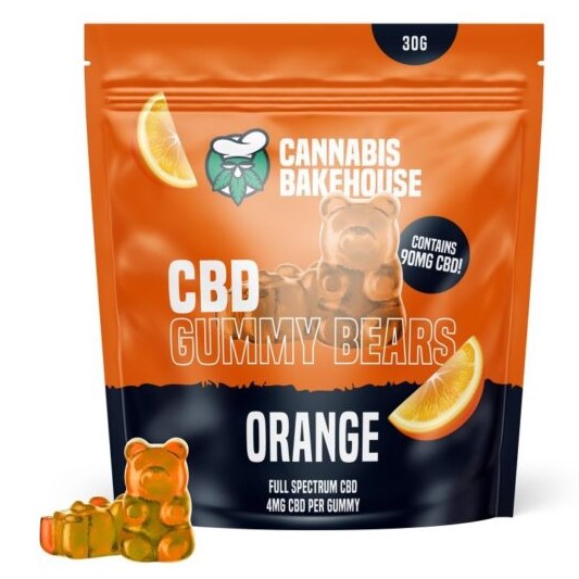 Cannabis Bakehouse CBD Gummi Ведмеді - Помаранчевий, 30g, 22 шт x 4mg CBD