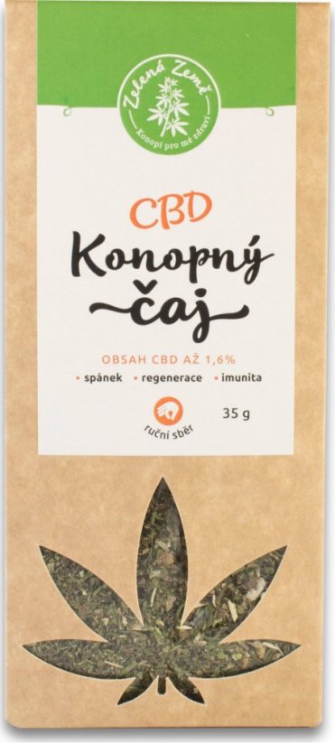 Zelena zeme CBD Kanapių arbata 1,6%, 35g