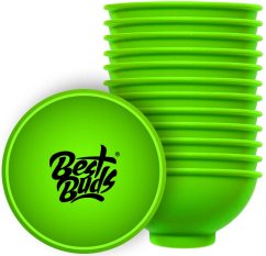 Best Buds Silikonblandningsskål 7 cm, grön med svart logotyp