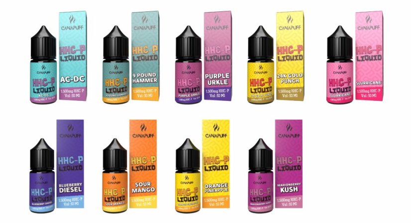 Canapuff HHCP リキッド、オールインワンセット - 9 フレーバー x 10 ml