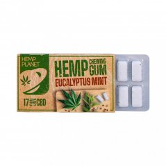 Chanvre Planète Chanvre chewing-gum avec eucalyptus saveur, 17 mg CBD, 17g