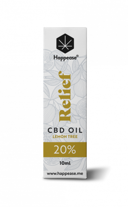 Happease Dầu CBD cứu trợ Cây chanh, 20% CBD, 2000mg, 10ml