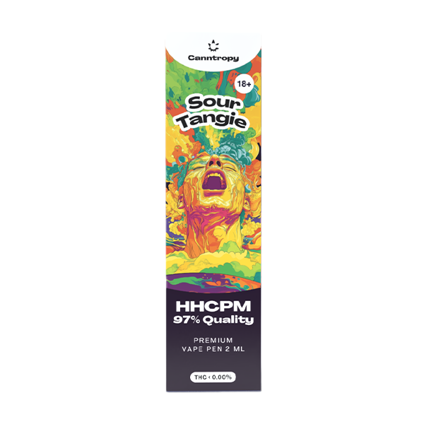 Canntropy HHCPM Vape Pen Sour Tangie, HHCPM 97% kvalita, 2 ml