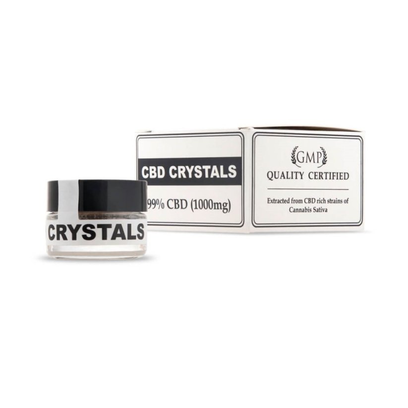 Endoca 99% gryno CBD kristalai 1000 mg, 1 g