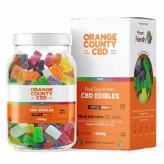 Orange County CBD Cubos de gomitas, 95 piezas, 3200 mg CDB, 500 gramo
