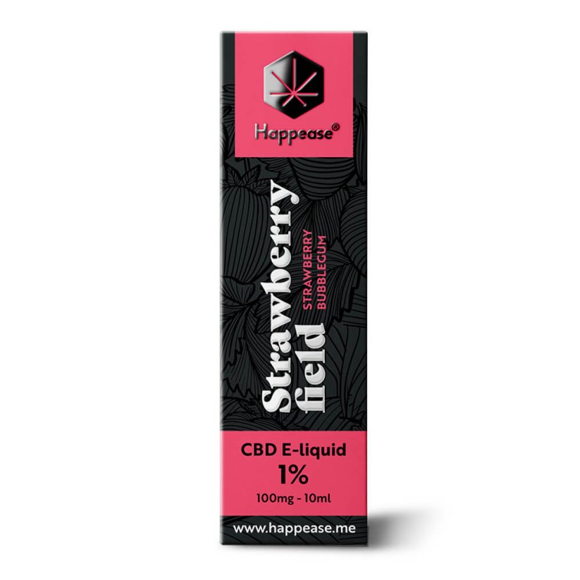 Happease CBD Liquid Strawberry Field, 1 % CBD, 100 mg, 10 ml