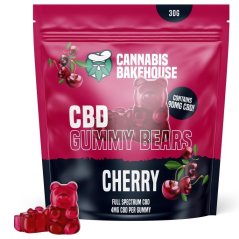 Cannabis Bakehouse CBD Gummi Bears - Kirsuber, 30g, 22 stk x 4mg CBD
