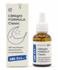 *Enecta CBNight Formula Classic Aceite de cáñamo con melatonina, 250 mg de extracto de cáñamo orgánico, 30 ml