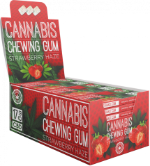 Cannabis Strawberry Tuggummi (17 mg CBD), 24 lådor i display