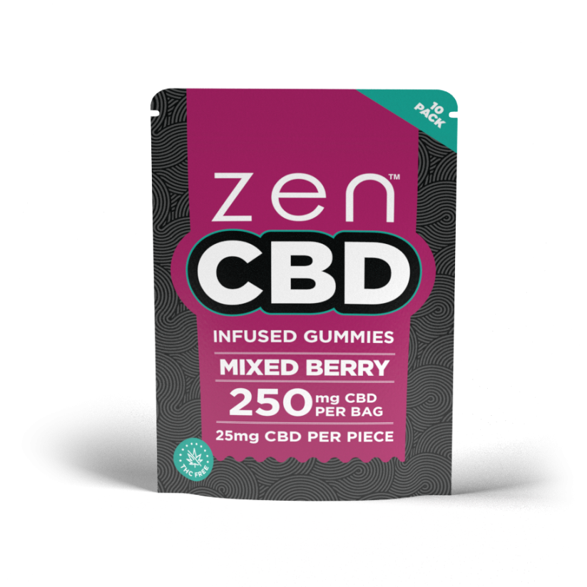 ZEN CBD Gummies - Mixed Berry, 250mg, 10 τμχ