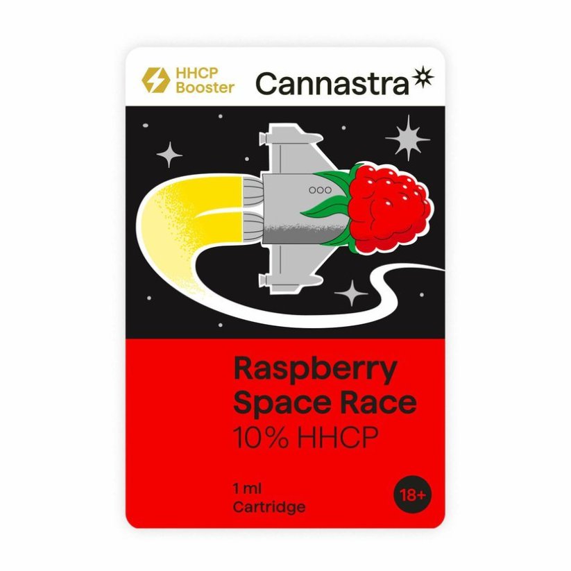 Cannastra HHCP kasetė Raspberry Space Race, 10%, 1 ml