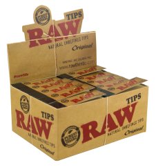 RAW Original Tips óbleiktar síur - 50 stk í öskju