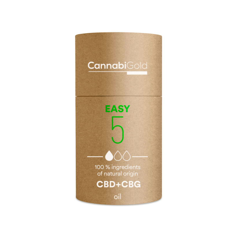 CannabiGold olio Facile 5 % (4,5 % CBD, 0,5 % CBG), 600 mg, 12 ml