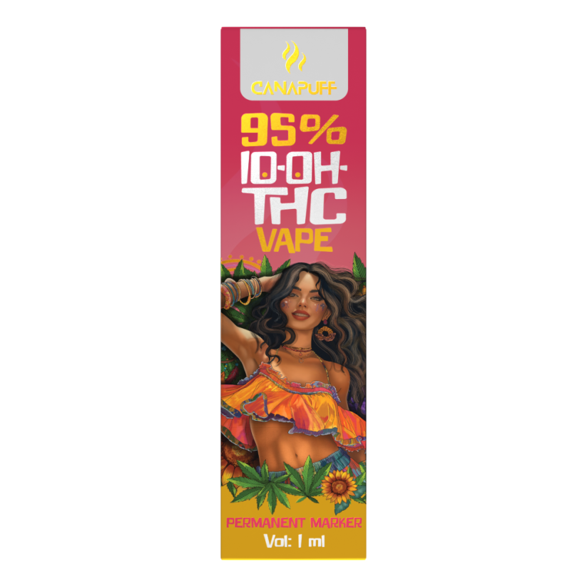 CanaPuff 10-OH-THC Marker Permanenti tal-Pinna Vape Disposable, 10-OH-THC 95 %, 1 ml