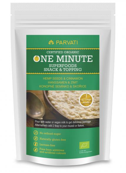 Parvati One Minute Snack & Topping – Hennepzaad & Kaneel 300g