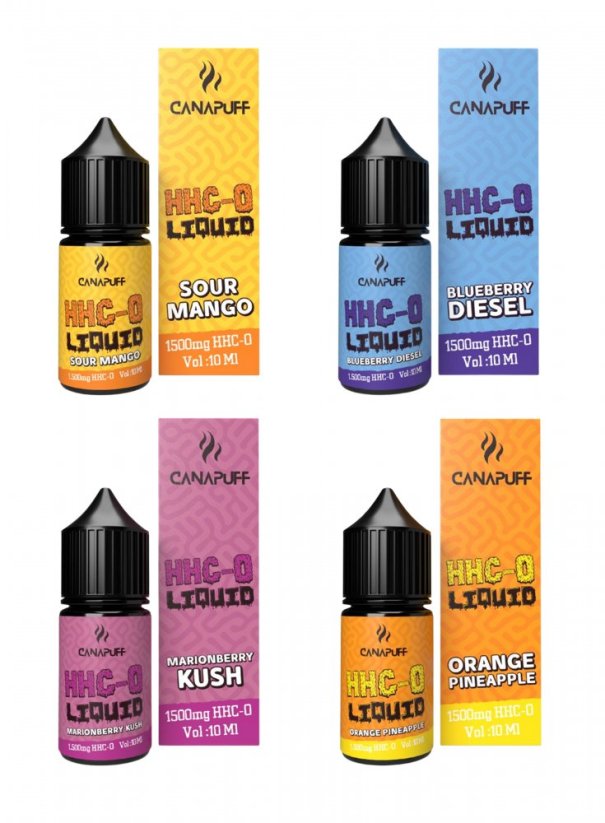 Canapuff HHCO Liquids, All in One Set - 4 flavours x 10 ml