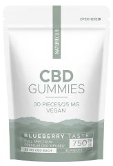 Nature Cure CBD Blueberry Gummies - 750 mg CBD, 30 бр., 99 g