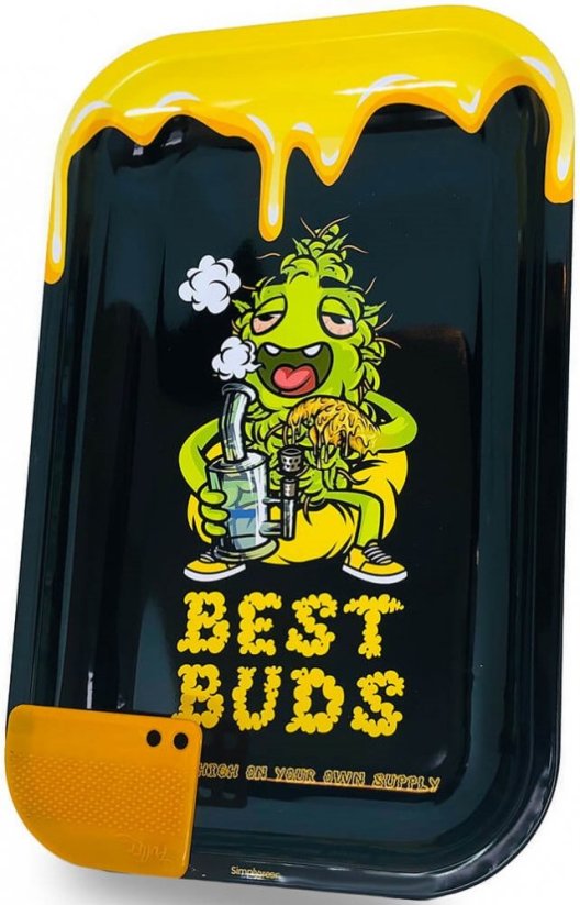 Best Buds Μεγάλος μεταλλικός δίσκος κύλισης με μαγνητικό μύλο