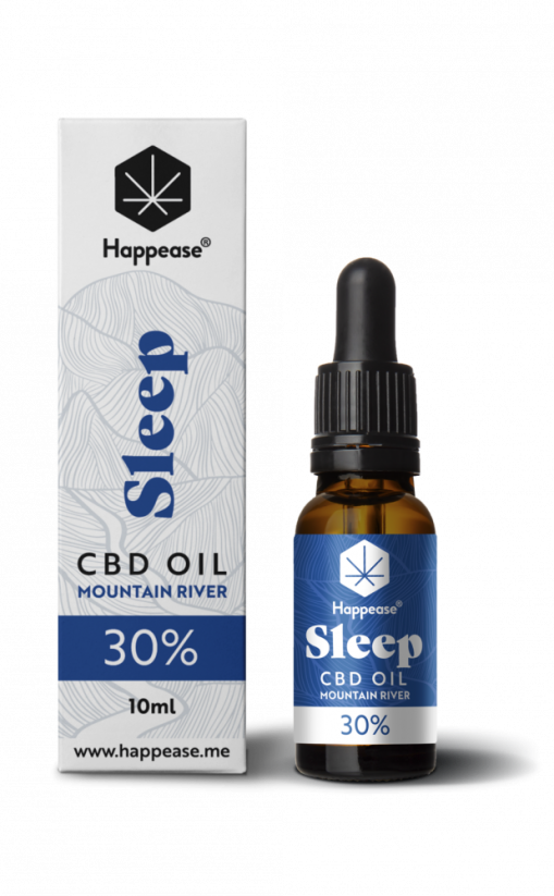 Happease Slaap CBD-olie Mountain River, 30 % CBD, 3000 mg, 10 ml