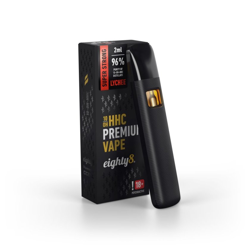 Eighty8 10-OH-HHC Vape Pen Super silné liči, 96 % 10-OH-HHC, 2 ml