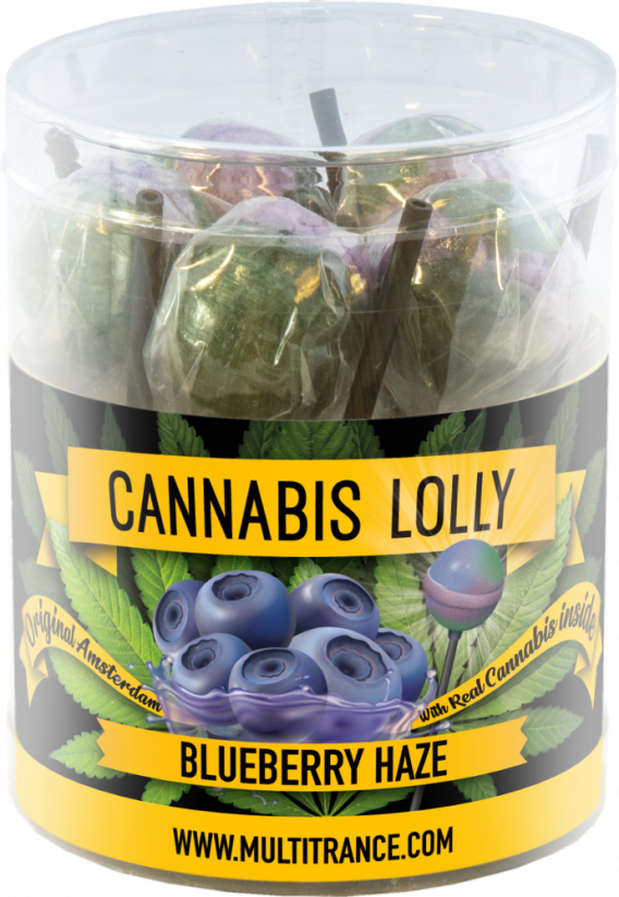 Cannabis Blueberry Haze Şekerlemeler – Hediye Kutusu (10 Şekerleme), kartonda 24 kutu