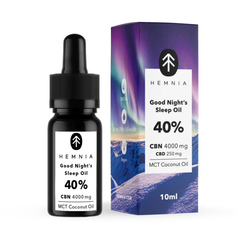 Hemnia Goede Nachtrust MCT Kokosolie 40%, 4000 mg CBN, 250 mg CBD, 10 ml