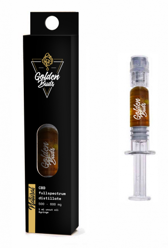 Golden Buds Dispensador de concentrado natural CBD, 60 %, 1 ml, 600 mg