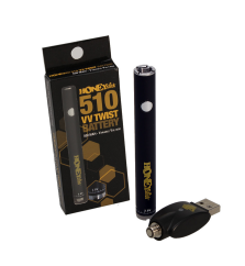 Batterie HoneyStick VV Twist pour réservoir 510er - Noir