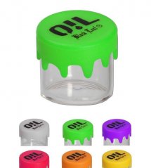 Oil black leaf Glass clear with Silicone Cap 5ml