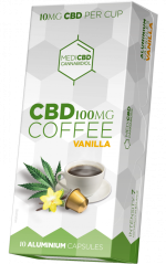 MediCBD vanilinės kavos kapsulės (10 mg CBD) – Dėžutė (10 dėžučių)