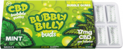 Bubbly Billy Chewing Gum bit-togħma tal-Buds Mint (17 mg CBD)