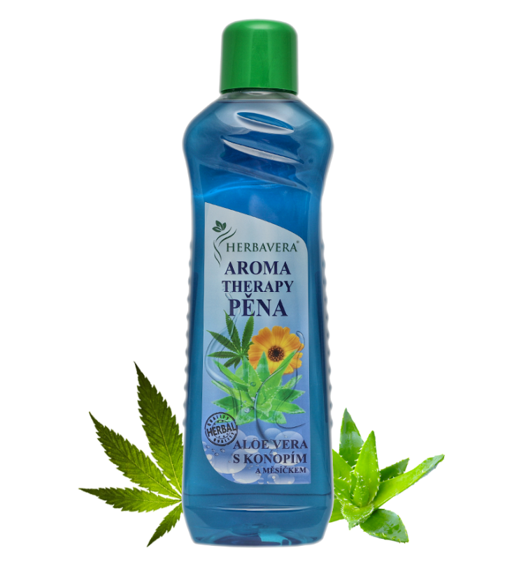 Herbavera Aroma Therapy pjena za kupanje s aloe verom i konopljom 1000 ml