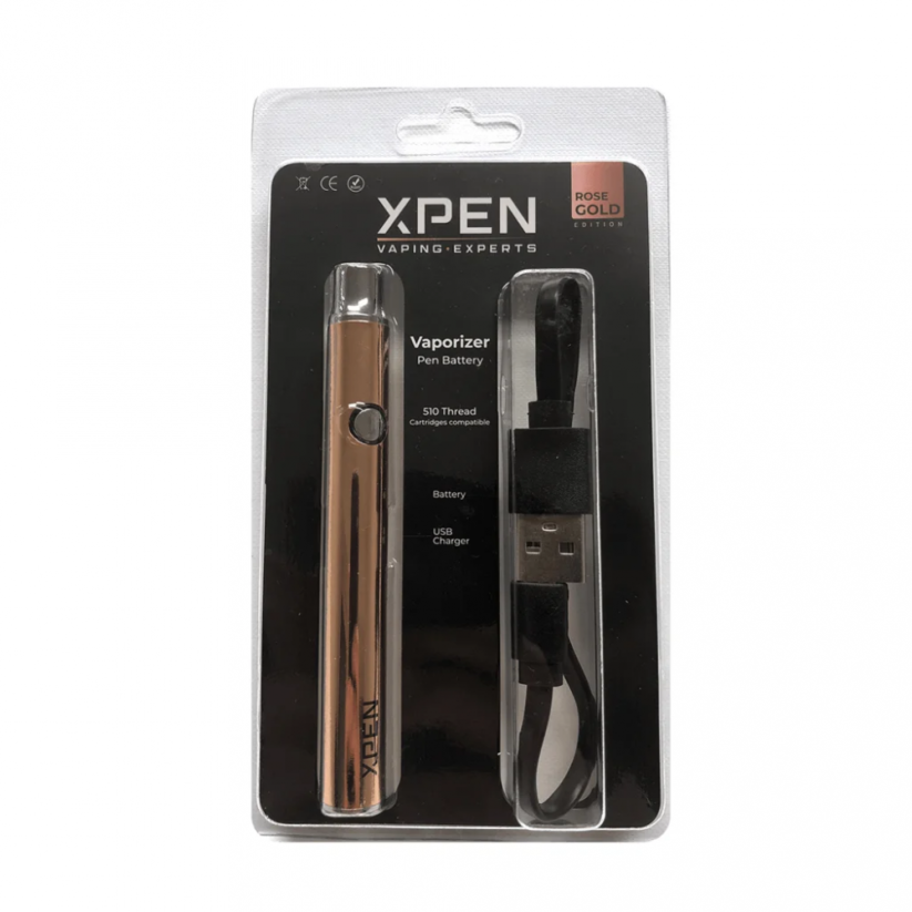X-Pen Must Vape pliiats aku 510-ga zhread + USB laadija