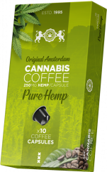 Capsules de café au cannabis (250 mg de chanvre) - Carton (10 boîtes)