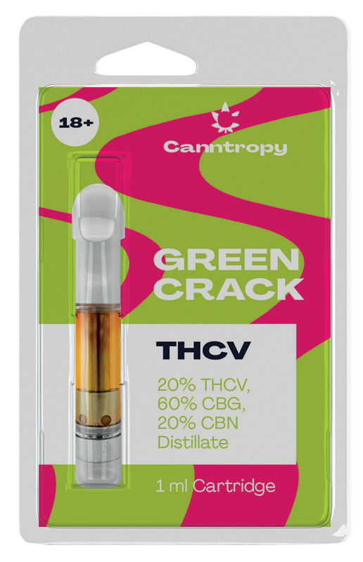 Canntropy THCV касета зелено Крек - 20 % THCV, 60 % CBG, 20 % CBN, 1 мл