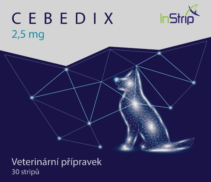 CEBEDIX Tira oral para mascotas con CBD 2,5 mg x 30uds, 75 mg