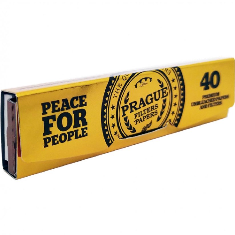 Prague Filters and Papers - Cigaretta szűrők és papírok - Fehérítetlen készlet, 40 + 40 pcs
