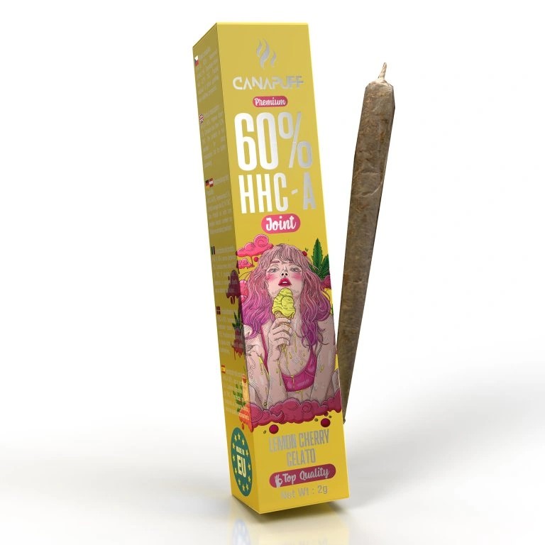 CanaPuff Kem Gelato chanh anh đào HHCA Preroll, HHCA 60%, 2 g