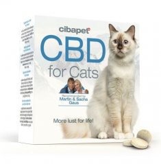 Cibapet Pastillas de CBD para gatos 100 comprimidos, 130 mg de CBD